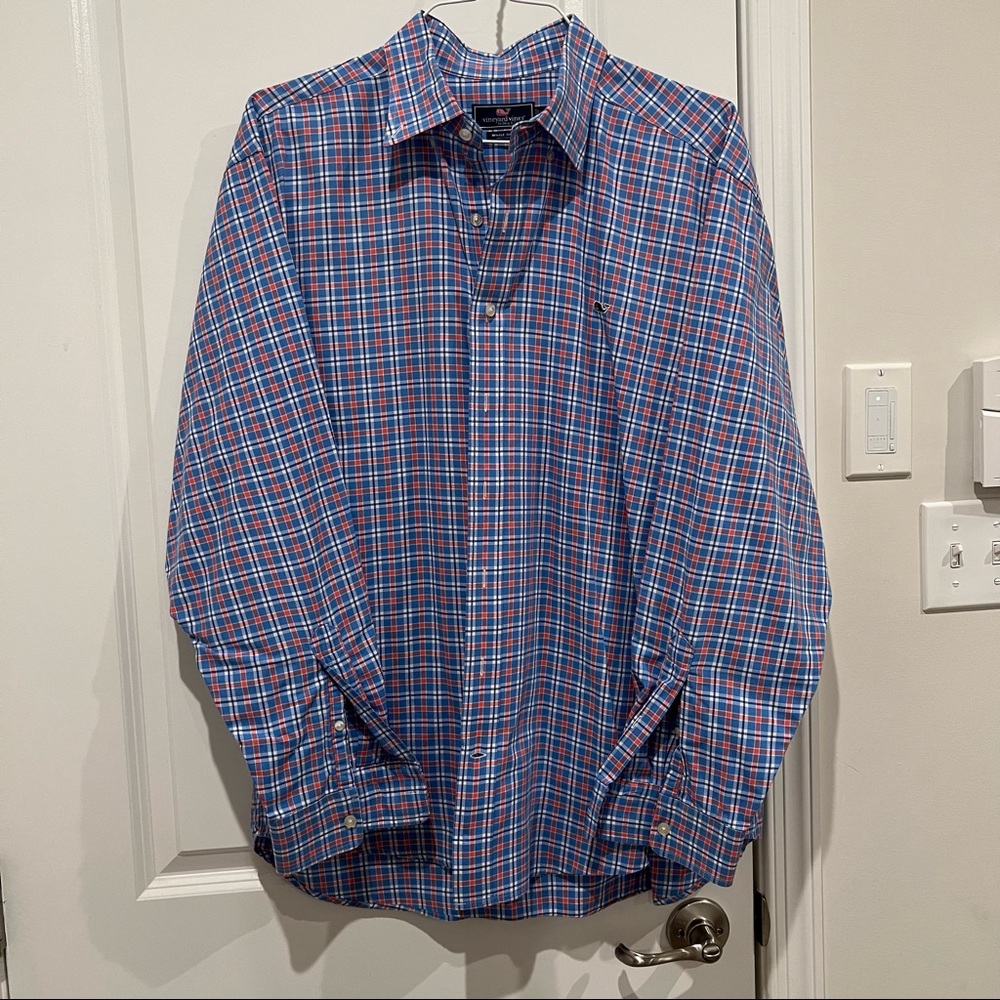 Vineyard vines plaid whale shirt XL